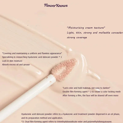 Midsummer Concealer Lightweight Cream With Hyaluronic Acid,Liquid Highlighter For Dark Circles & Redness 0.21 fl.oz