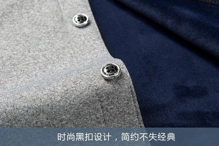 Autumn Winter Men Fleece Warm Shirt Fashion Solid Long Sleeve Business Shirt Plaid Thick Warm Shirts NS5517