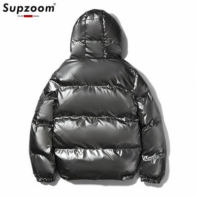Supzoom New Arrival Top Fashion Hip Hop Print Bread Suit Winter Cotton Couple Cold Clothes Hooded Casual Mens Jackets And Coats
