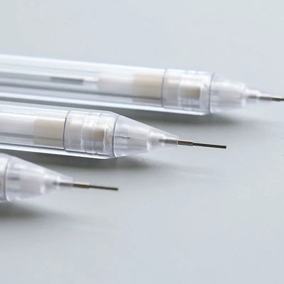Mixed Loading 0.5&0.7mm Mechanical Pencil White Simple Automatic Pen for Students School Supplies Office Accessories Stationery