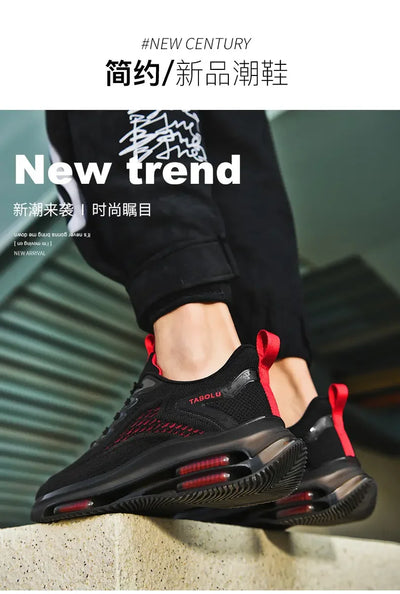 Sneakers Men New Fashionable Thick Soled Anti Slip Shock-absorbing Running Casual Sneakers Summer Mesh Shoes Zapatillas Hombre