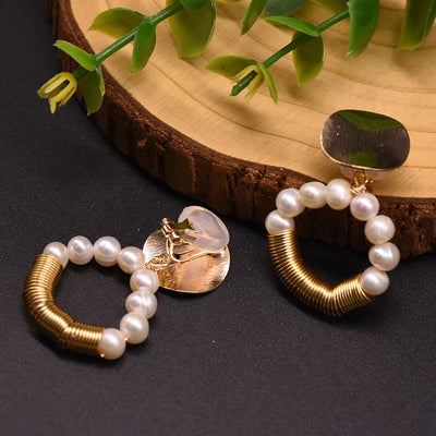 925 Sterling Silver Colorful Tassel Fresh Water Pearl Hoop Earrings Original Design Handmade Womans Luxe Jewelry GE0904