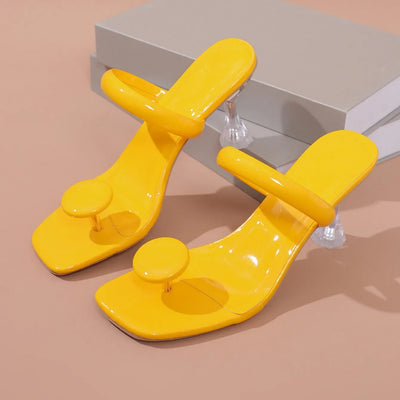 Women Slippers Outdoor Luxury Party Shoes Women 2025 New Summer High Heels Sandals Designer Slippers High Heels Slides Women
