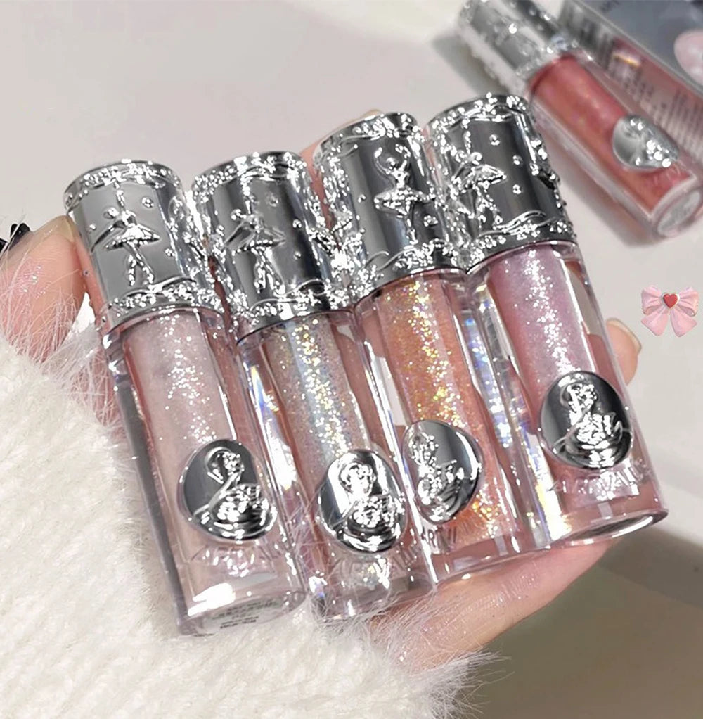 Silicone Brush Liquid Eyeshadow Pearlescent Shimmer Long Lasting Monochrome Pearly Fine Sparkling Sequins Eye Shadow Highlighter