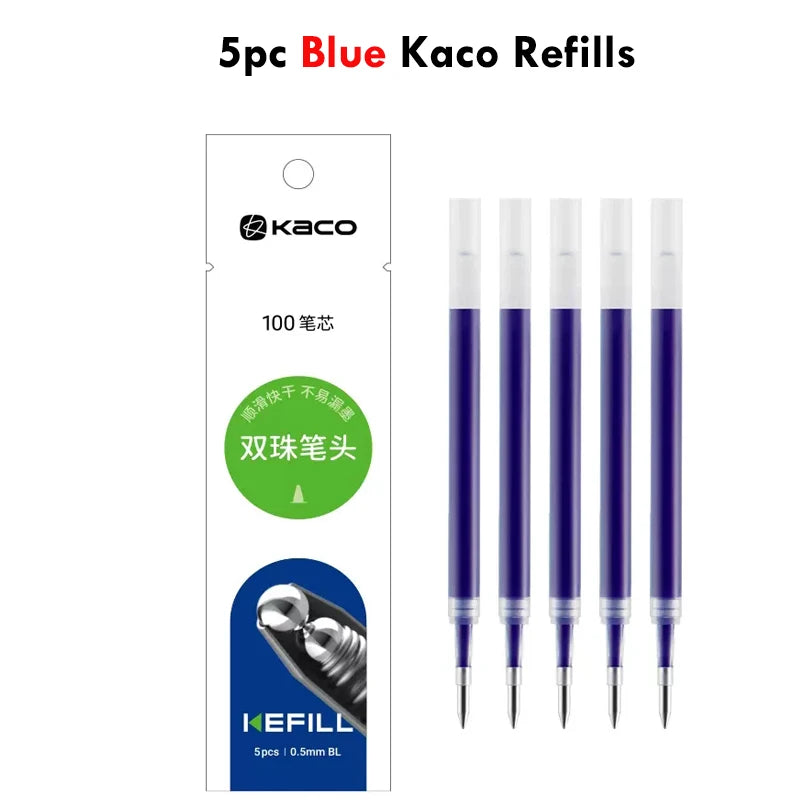 KACO Kawaii Rotate Gel Pens Stationery Caneta 문구용품 0.5MM Black Ink канцелярия Fluent Writing High Capacity for School Office ﻿