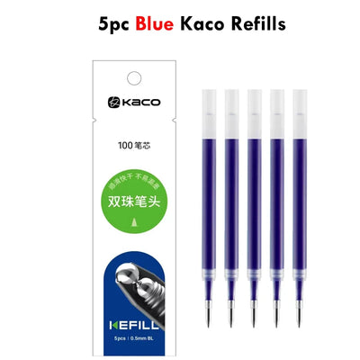KACO Kawaii Rotate Gel Pens Stationery Caneta 문구용품 0.5MM Black Ink канцелярия Fluent Writing High Capacity for School Office ﻿