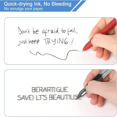 5pcs High-quality Retractable Gel Pen 0.5mm Quick Dry Black Ink Pen Fine Tip Smooth Writing Cutes Pen School Office Supplies