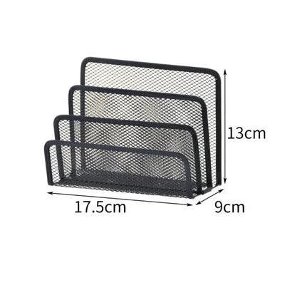 3-layer Papers Trays Notebook Stand Rack Desk Black Metal Iron Mesh Holder for Magazine Document File Book Rack Organizer Office
