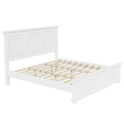 Traditional Town and Country Style Pinewood Vintage King Bed Frame,
