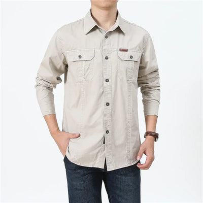 Oversized Shirt 9XL 5XL 8XL 2023 New Men's Regular-Fit Long-Sleeve Solid 100%Cotton Shirt Men's Fat Military Brand Work Shirts