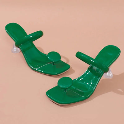 Women Slippers Outdoor Luxury Party Shoes Women 2025 New Summer High Heels Sandals Designer Slippers High Heels Slides Women
