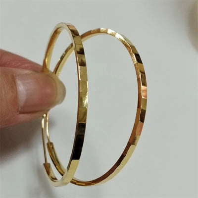 Somilia - 100% 925 Sterling Silver Women's Big Hoop Earrings New Collection Jewelry Fashion Women 18K Gold Plated серьги кольца