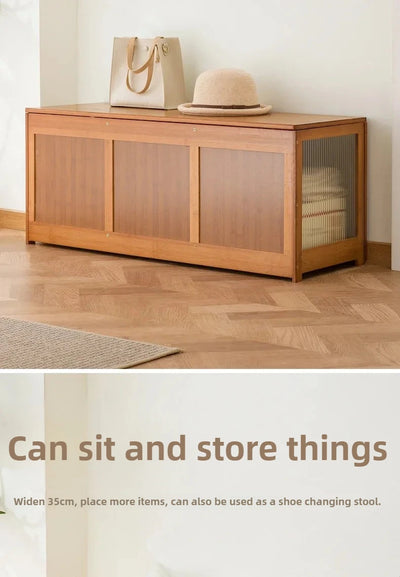 Multi-functional Bay Window Storage Cabinet Bedroom Balcony Low Cabinet Flip Long Tatami Storage Furniture Versatile Organizer