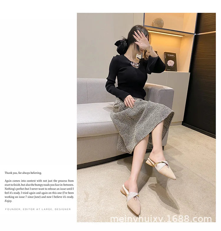 Brand Elegant Heels Summer Women's Shoes Woman Sandals Leisure Slippers Comfortable Open Toe Slip-On Slides