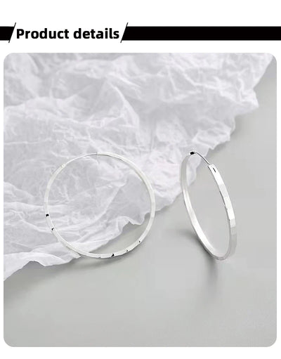 Somilia - 100% 925 Sterling Silver Women's Big Hoop Earrings New Collection Jewelry Fashion Women 18K Gold Plated серьги кольца