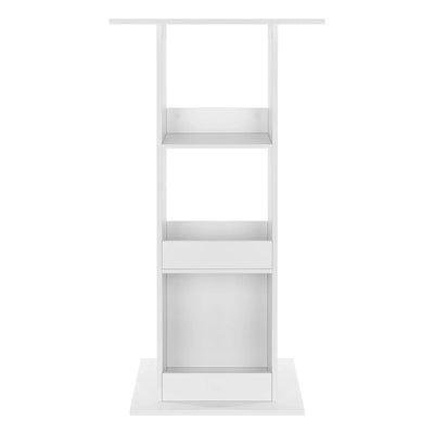 WOLTU 1PC Bar Table Bistro Square Counter Table with 3 Shelves Side Cabinet Drink Stand for Pub Kitchen Dining Room Living Room