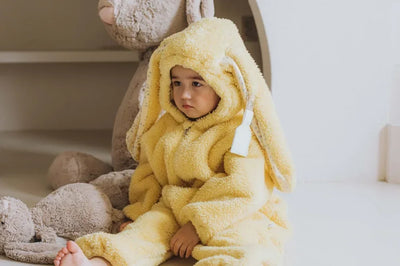 Winter Winter  Baby Romper Boys Girls Zipper Newborn Jumpsuit Cute Hooded Rabbit Pajamas Baby Girl Clothes 1-2 Years