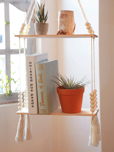 Wooden Storage Rack Wall Hanging Shelves Plant Floating Wall Shelf Rustic Wood Shelves Bedroom Living Room Home Decorations Gift