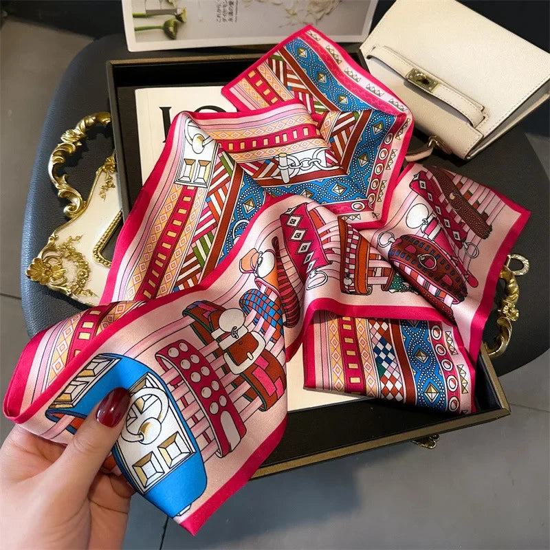2025 Horse Print Skinny Ribbon Women Scarf Fashoin Hair Hand Wirst Folard Neck Tie Lady Headband Scrunchie Echarpe Silk Scarves
