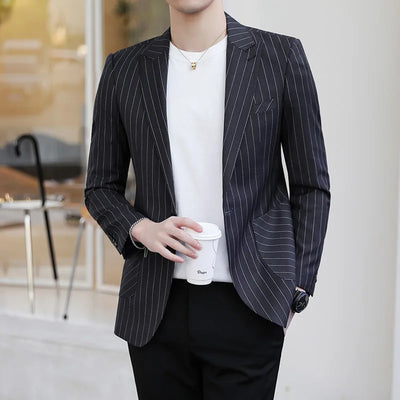 2024 Slim Fit Men's Wedding Casual Suit High-End All-in-One Handsome Two Button Fashion Boutique Single West Coat S-5XL