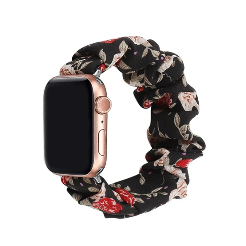 Scrunchie Strap for Apple watch band 44mm 40mm 46 42mm 45 41mm ultra 49mm Loop watchband bracelet iWatch series 10 9 8 7 6 SE 5
