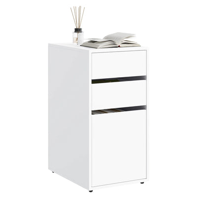 Bedside Table Solid Wood Bedside Cabinet Filing Cabinet with 3 Drawers Modern Wooden Sofa Table for Bedroom Living Room
