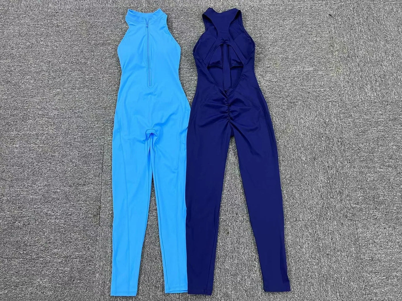 New Zip Up Rompers Scrunch Butt Yoga Sets Sleeveless pants Jumpsuit for Women Fitness Gym Clothing Workout Open Back Sports Suit