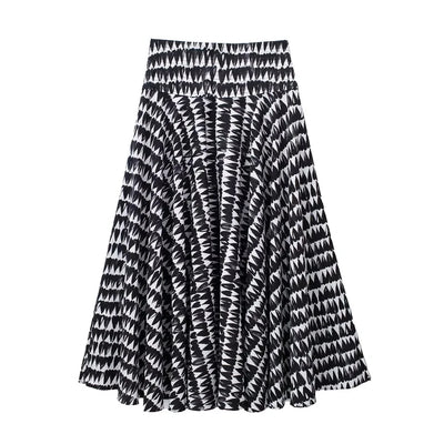 Women Fashion Print Skirts Suit Sexy Backless Sleeveless Slim Corset Crop Top Side Zipper Midi Skirt Y2K Streetwear Sets