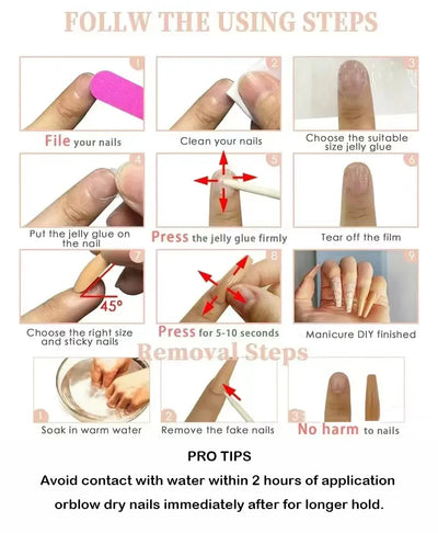 24pcs Square Stick-on Nails Set Goldfish Nail Tips Cheap Nail Seal Summer Beautiful false Nails Wholesale Holiday Press on Nails
