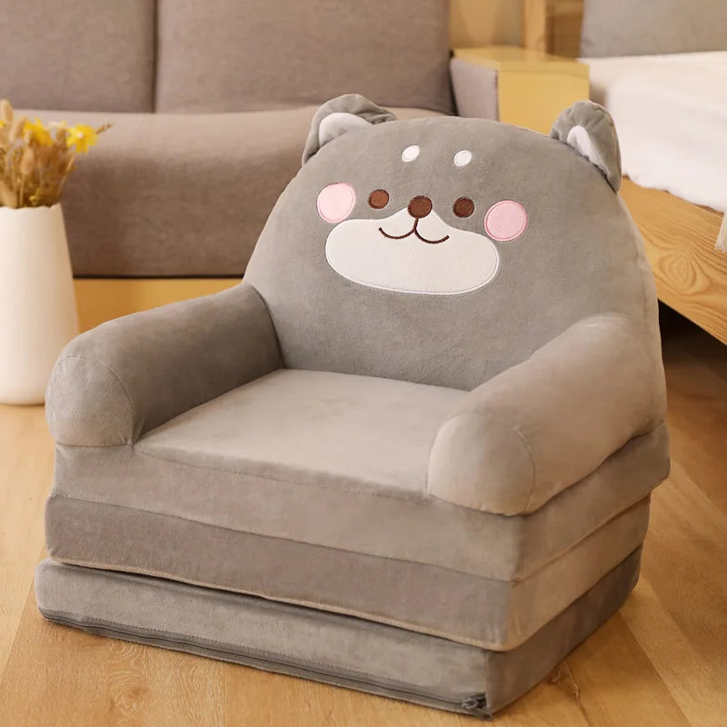 Children Sofa Cute Cartoon Lazy Folding Small Sofa Bed Girl Princess Baby Toddler Dual-purpose Small Child Seat