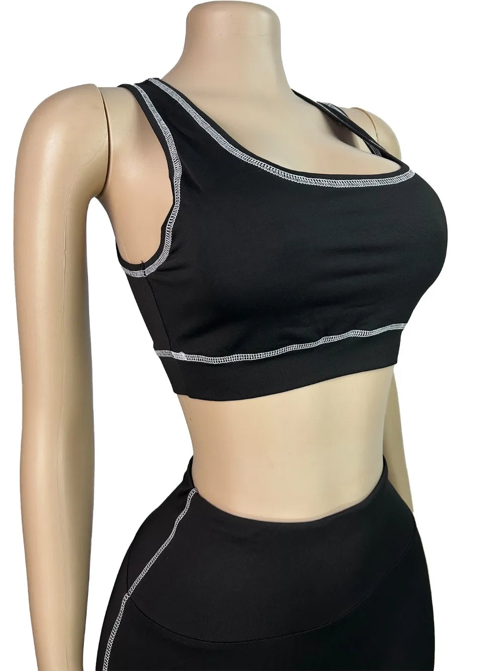 FLARORA Casual Sporty Three Piece Sets Woman Stripe Patchwork Sleeveless Vest+Jacket+Pant Outfits Female Yoga Fitness Tracksuits
