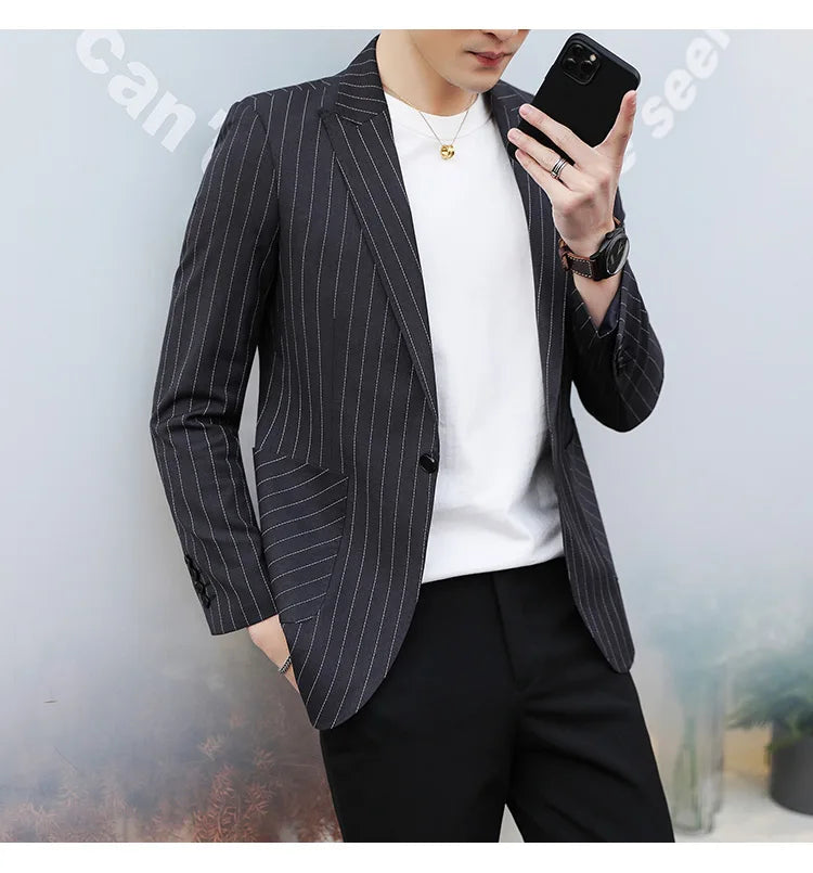 2024 Slim Fit Men's Wedding Casual Suit High-End All-in-One Handsome Two Button Fashion Boutique Single West Coat S-5XL