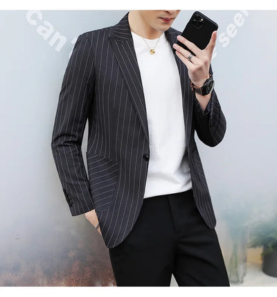2024 Slim Fit Men's Wedding Casual Suit High-End All-in-One Handsome Two Button Fashion Boutique Single West Coat S-5XL