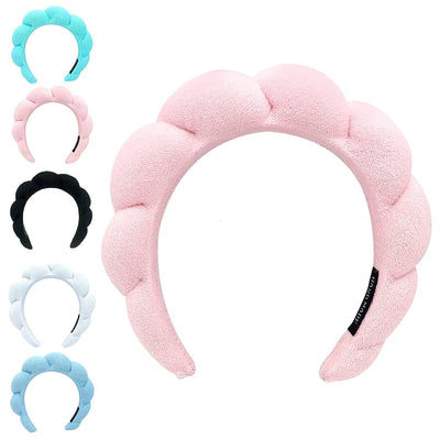 3Pcs/Set of Toiletry and Makeup Headband Wrist Strap Women's Bracelet Scrunchie Striped Plaid Plush Face Wash Home Headband