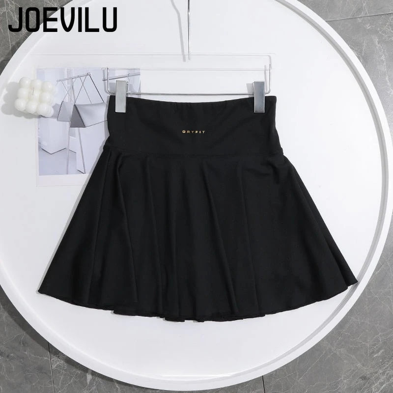 Women's Yoga White Sports Skirt  Fitness Running Tennis  Sexy Slim Pleated Skirt Anti Walking Halter Skirt Women's Clothing