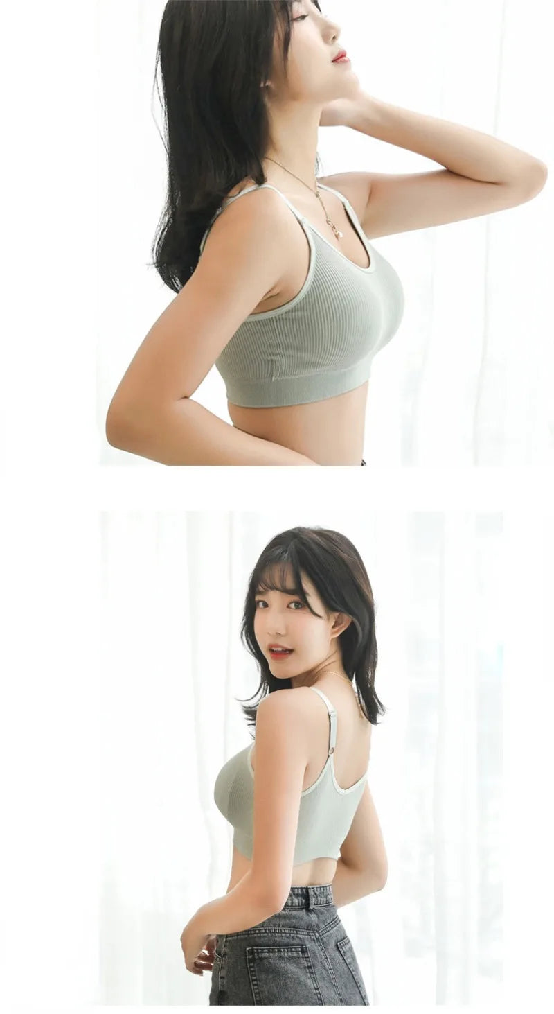 Women Seamless Bra Beautiful Back Sport Underwear Elastic Fitness Crop Top Yoga Vest Breathable Athletic BrassiereCasul Wear