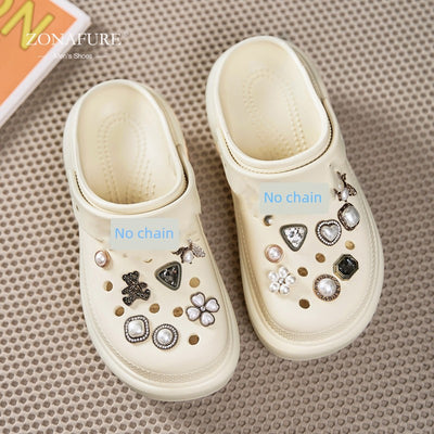 [Shoes Not Included] Hole Shoes Accessories Shoe Ornament Shoe Buckle Decorative Dopamine Y2g Accessory Baroque Suit
