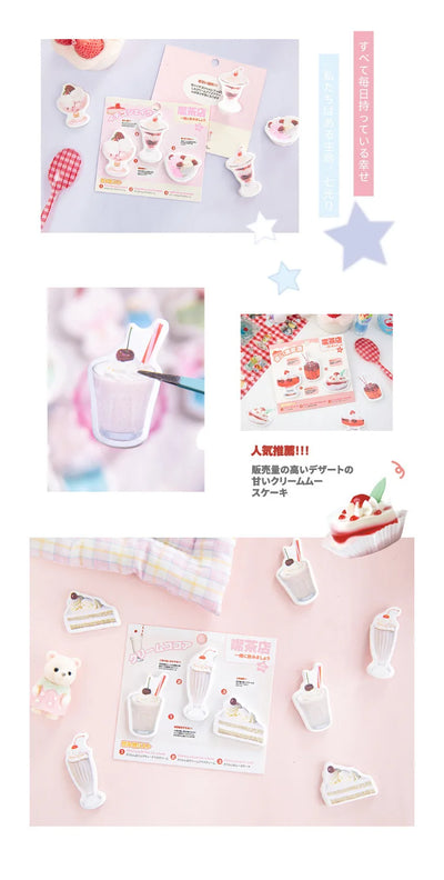 90pcs Cute Memo Pad  Set Welcome To The Teahouse Series  Memo Pad  Kawaii Stationery