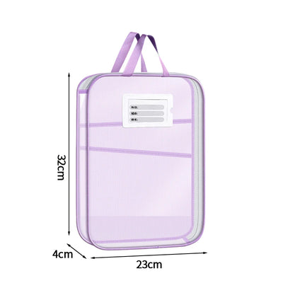 3 Layers Stationery Storage Bag Stationery Mesh Zipper Bag File Folders Large Capacity Storage Bags School Office Organizer 파우치