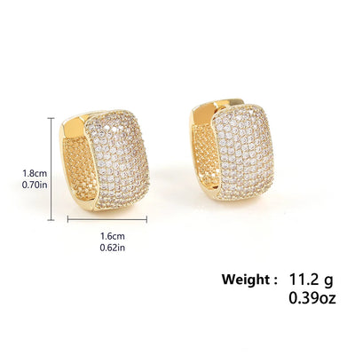 ZAKOL New Fashion U Shape Gold Color Hoop Earrings For Women Wedding Anniversary Gift Jewelry Wholesale