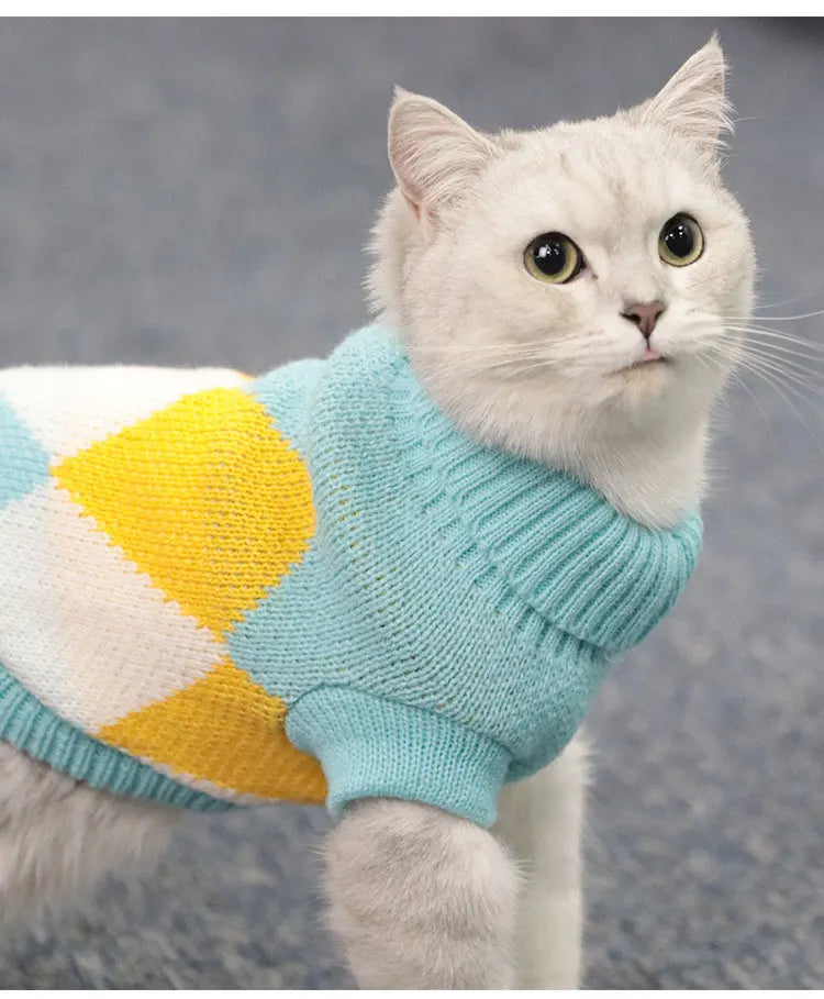 Cat Clothes Gatos Sweater Pet Dog Clothing for Small Medium Puppy  Dogs Cats Winter Warm Coat Teddy Pug  Jacket Soft Vest New