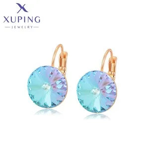 Xuping Jewelry New Arrival Trendy Fashion Серьги Light Gold Color Hoop Earrings for Women Girl Party Gift X001019741