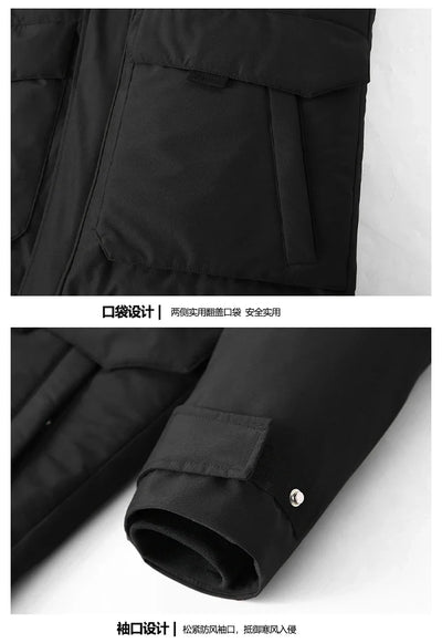 Fashion Parkas Male Casual Warm Down Jackets New Winter Mens Hooded Fur Collar Duck Down Coats High Quality Waterproof Coats