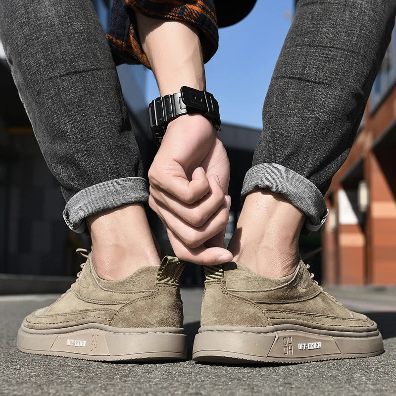 Italian Genuine Leather Casual Shoes White Oxford shoes Mens Sneakers Outdoor Walking Shoes Men's Business casual leather shoes