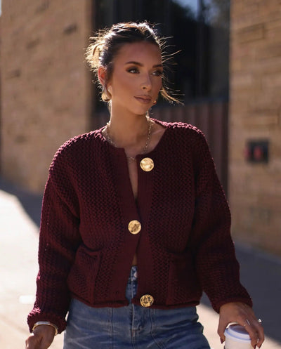 Knitted Cropped Cardigan