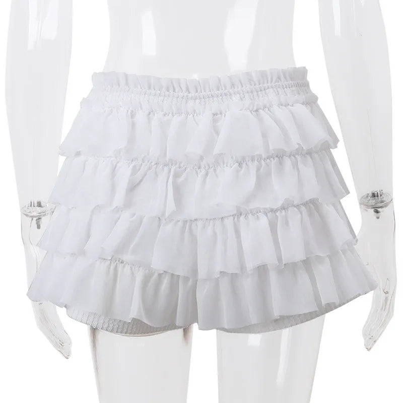 Hot Sale Women's Dress Sets for 2024 Autumn featuring Sexy V-Neck Knitted Cardigan and Sweet Lotus Leaf Hem Shorts