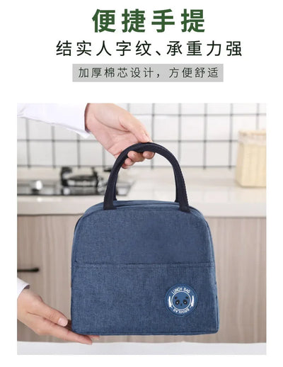 Functional Pattern Cooler Lunch Box Portable Insulated Canvas Lunch Bag Thermal Food Picnic Lunch Bags For Women Kids