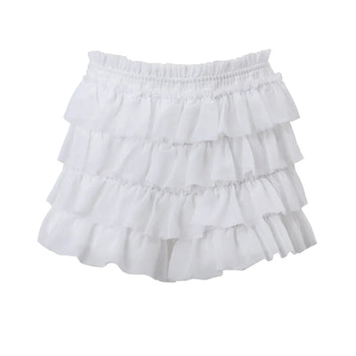 Hot Sale Women's Dress Sets for 2024 Autumn featuring Sexy V-Neck Knitted Cardigan and Sweet Lotus Leaf Hem Shorts