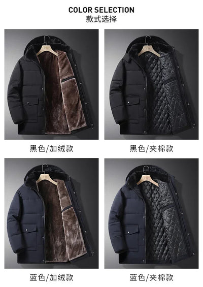 Winter Jacket Men Thicken Warm Parkas Hooded Coat Fleece Man's Jackets High Quality Outwear Jaqueta Masculina Drop Shipping