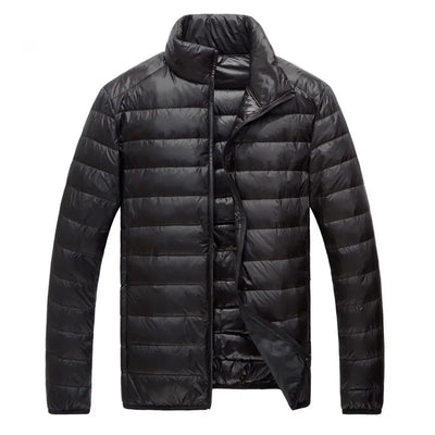 2024 Fall And Winter New Collar Lightweith Warm Down Jacket Royal Blue Black Gray Green Male Down-Filled Coat  Large Size Does N
